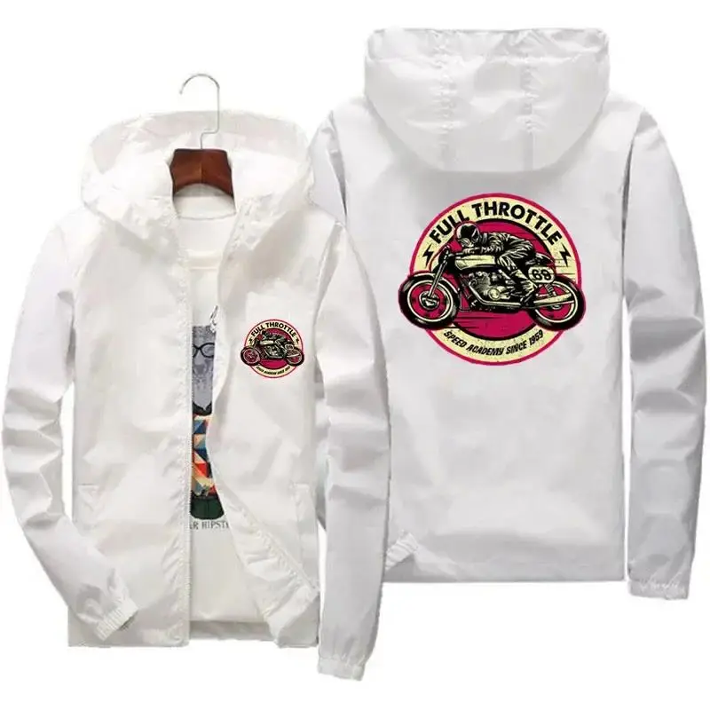 Chaqueta cortaviento fina с cremallera для hombre надписью родителей и детей ropa de gran tamaolo Cafe Racer