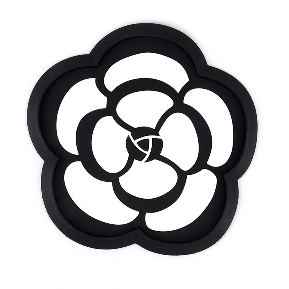 

Non Sticky Car Dashboard Pad Holder Mat Camellia Shape Adhesive Mounting Pad for Bottle