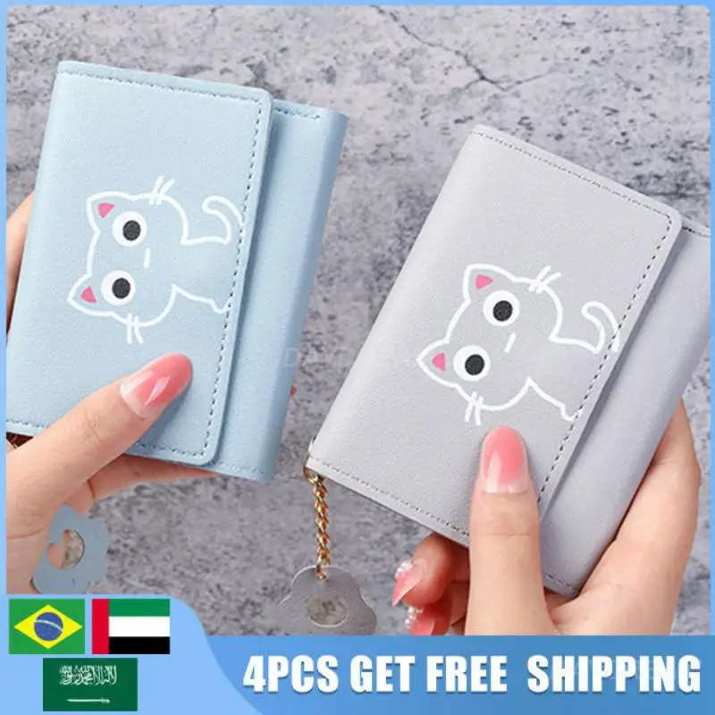 

Короткий кошелек, экономичный и прочный милый кошелек из искусственной кожи, многофункциональный кошелек большой емкости 11, 2, 9 см, женский ...