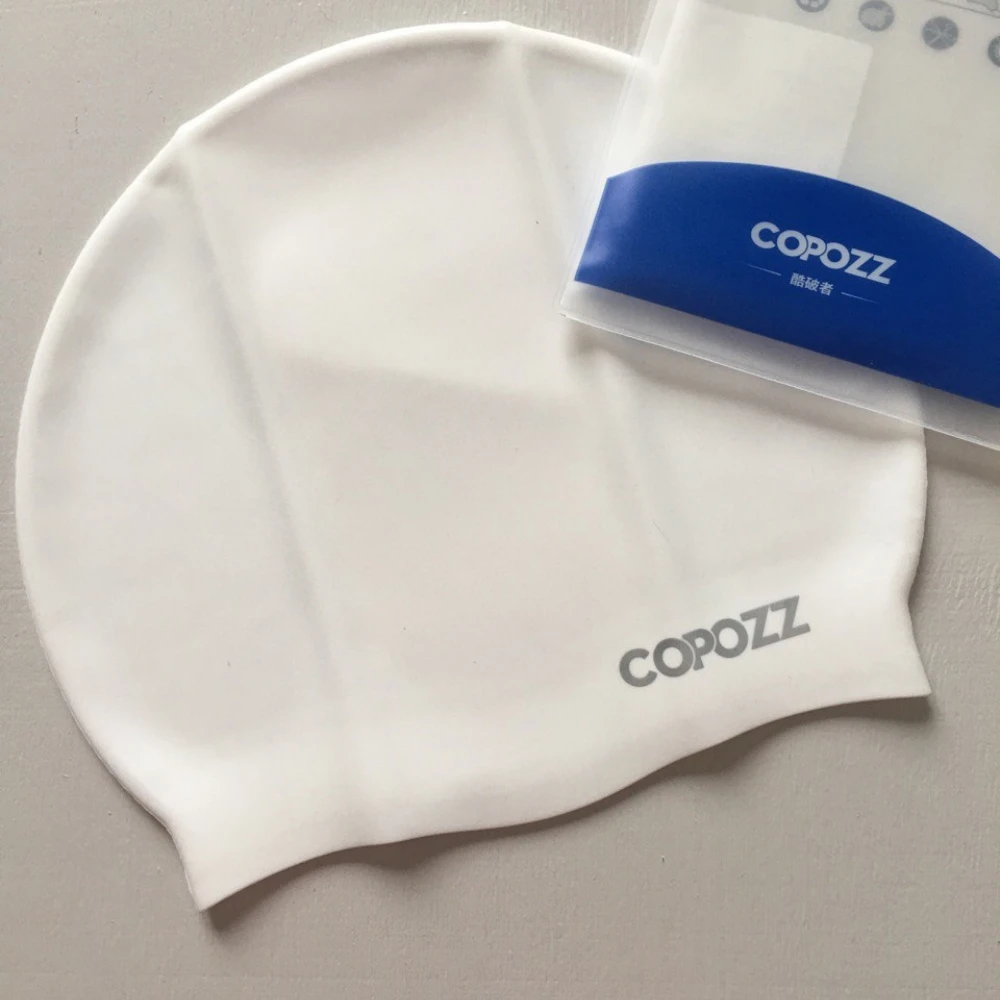 Шапочка Copozz из эластичной силиконовой резины, водонепроницаемая, для защиты ушей, длинных волос, для занятий спортом, для бассейна, свободно... (art.: 7a7b28e8e) - 7a7b28e8e