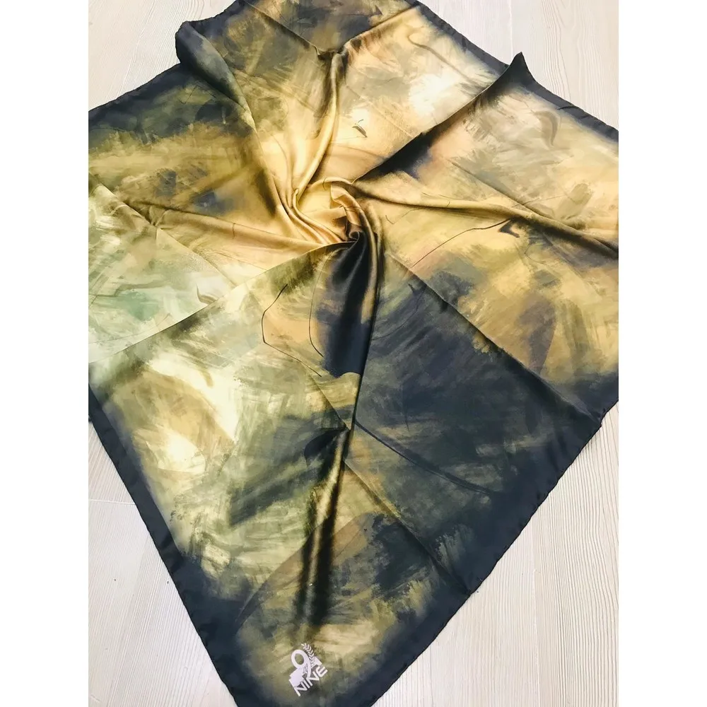 

Саржевые шарфы горчичного цвета