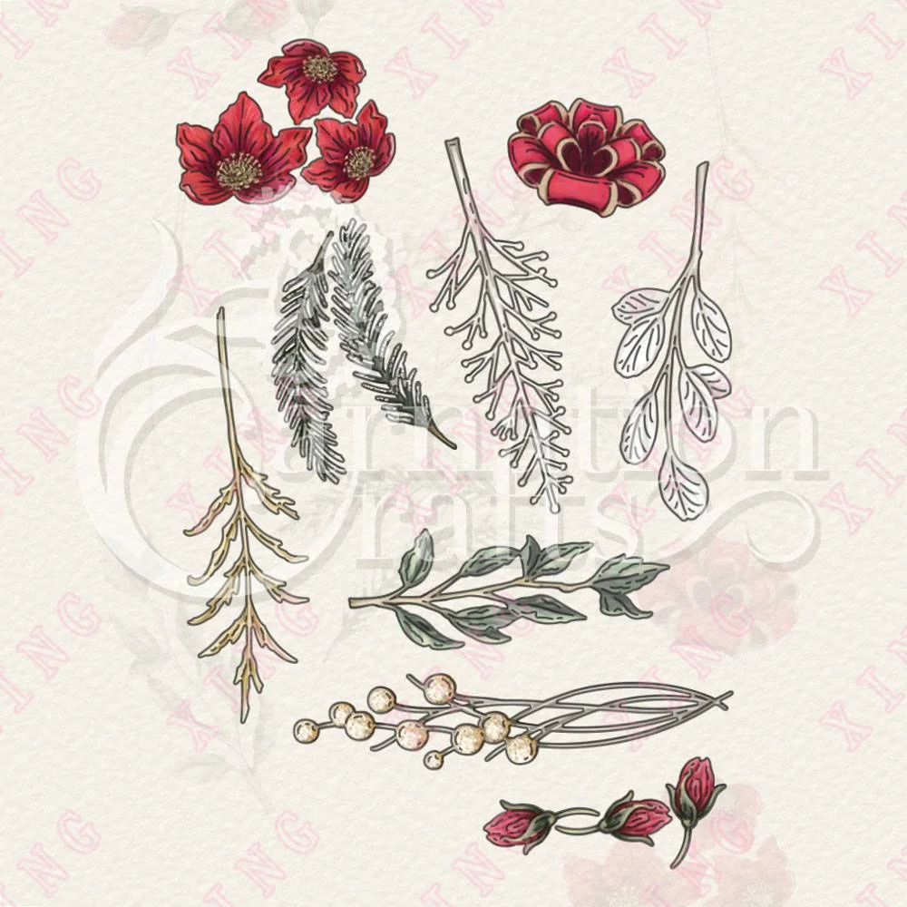 

2022 Styled for Christmas Metal Cutting Dies Set Scrapbook Diary Decoration Embossing Template Diy Gift Card Handmade Craft Mold