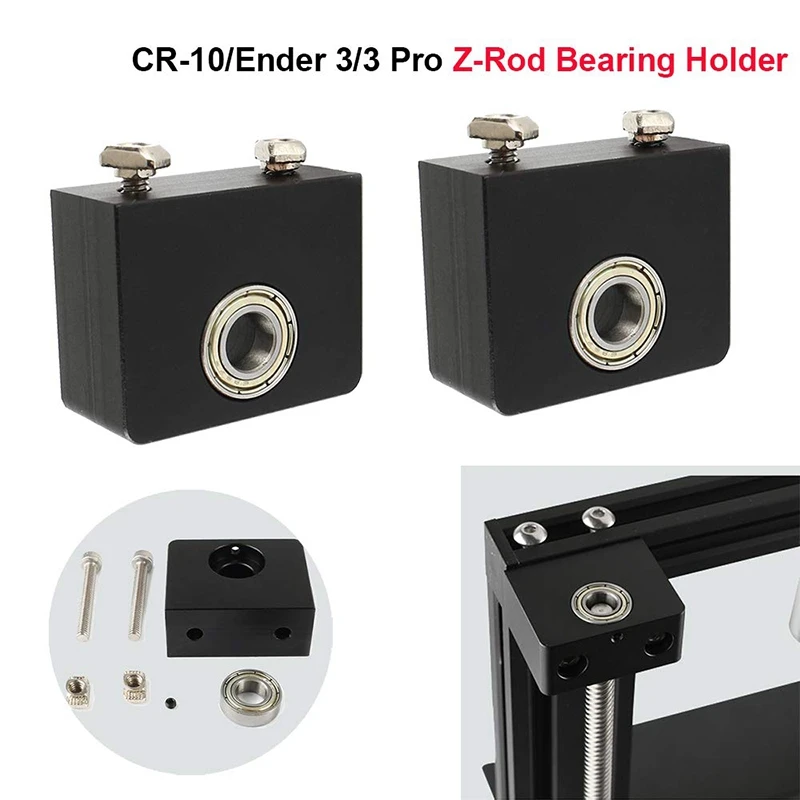 4Pcs 3D Printer Aluminum Z-Axis Lead Screw Top Mount For CR-10/CR-10S Ender 3/Ender 3 Pro Metal Z-Rod Bearing Holder |