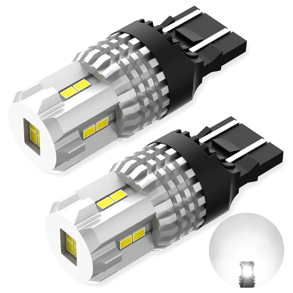 

2 шт. Canbus T20 7443 W21/5W Светодиодный красный 7440 WY21W W21W Светодиодные лампы без ошибок DRL Резервный фонарь заднего хода Автомобильная лампа белого цвета