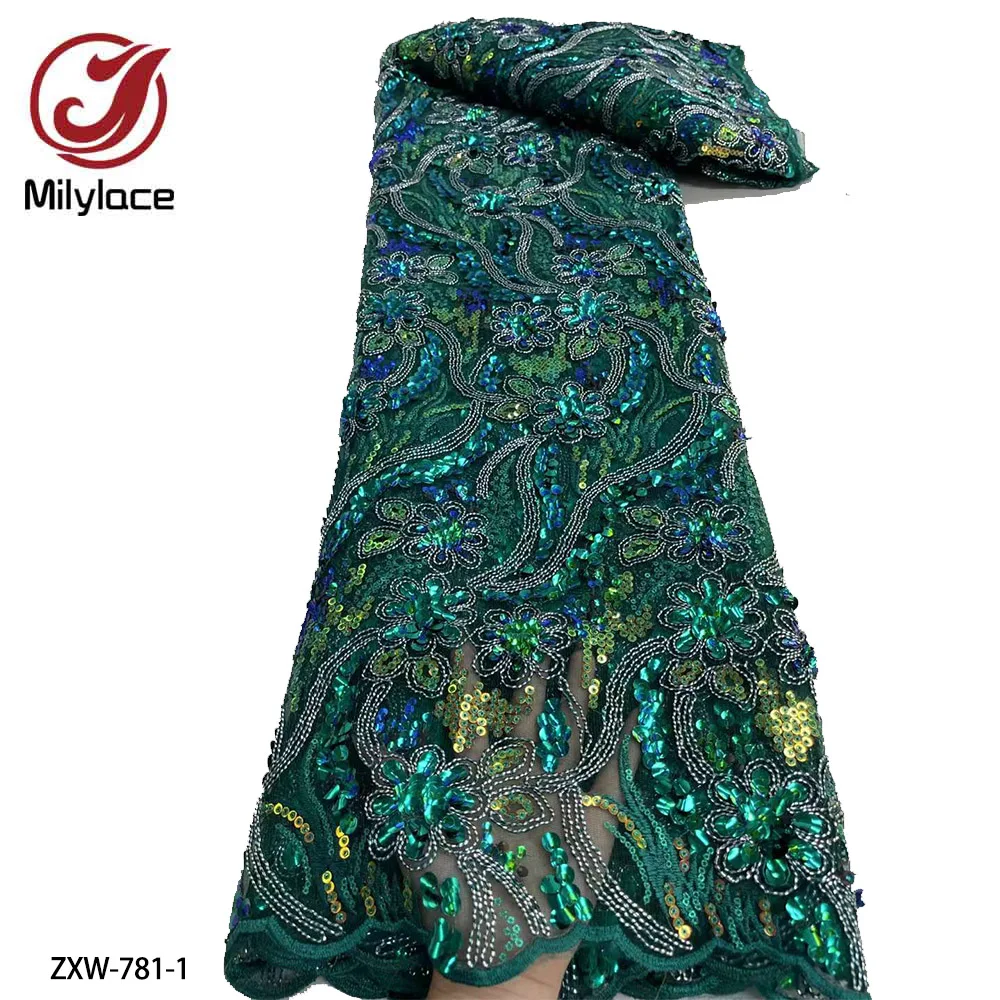 Африканская кружевная ткань с блестками новейшие нигерийские кружева 2022