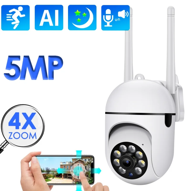

IP-камера наружная беспроводная, 500 Вт, PTZ, Wi-Fi, 3 Мп