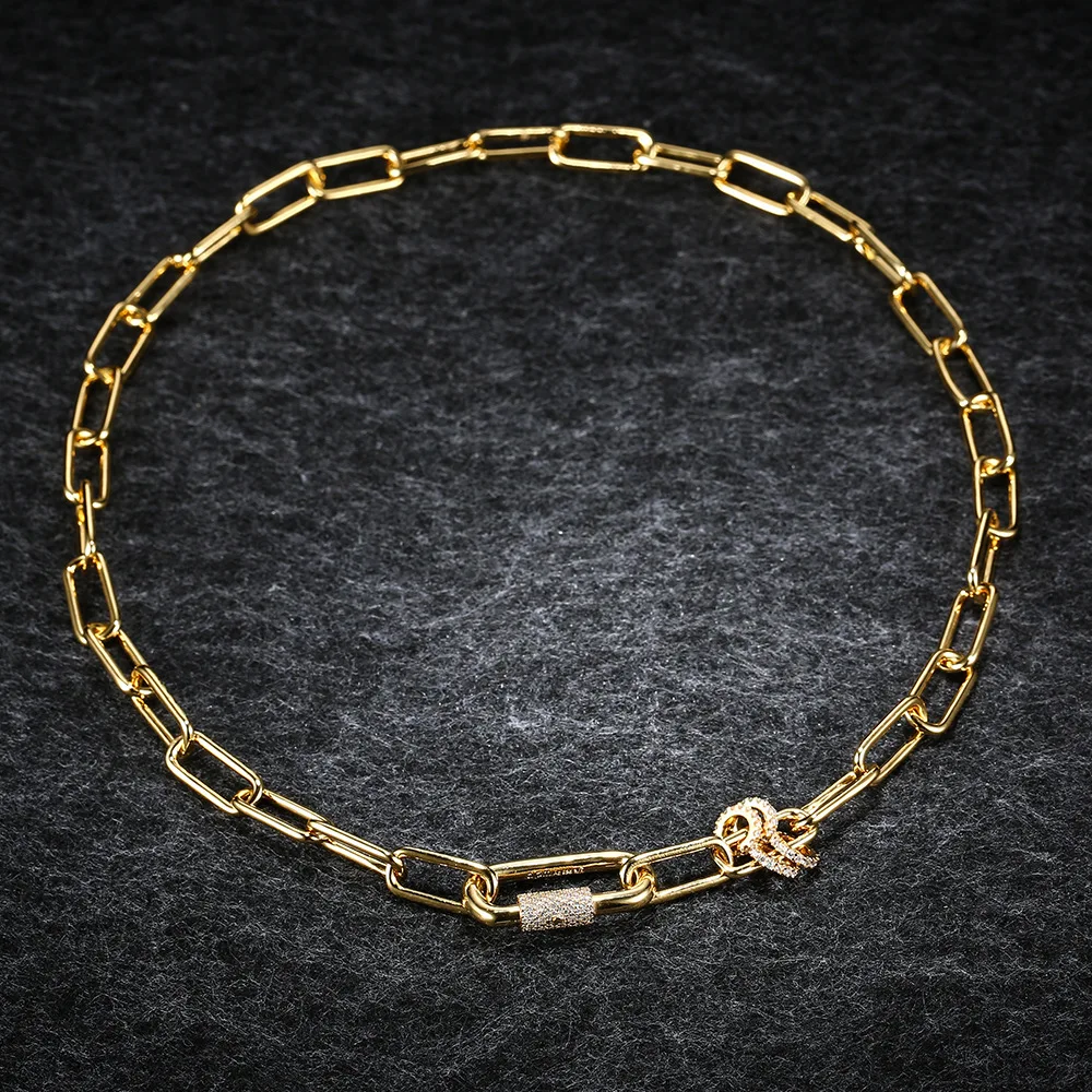 

APM STYLE High Quality 925 Sterling Silver Inlaid Diamond Chain Chain Necklace Temperament Clavicle Chain Fashion Generous Gifts