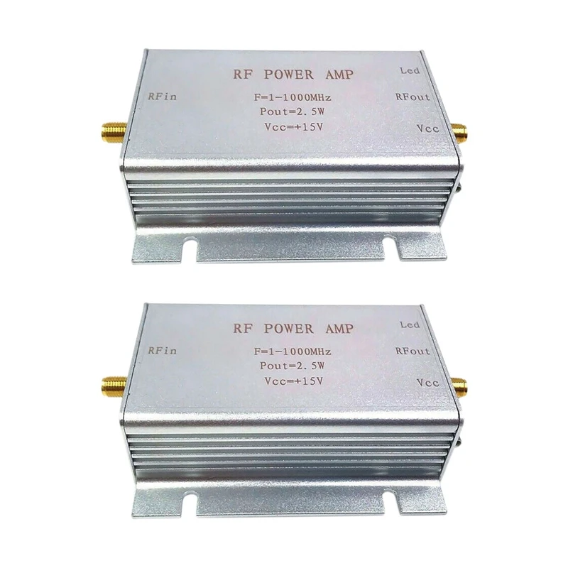 

2X 1-1000Mhz 2.5W Rf Power Amplifier For Hf Fm Transmitter Vhf Uhf Rf Ham Radio