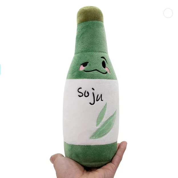 

25CM Creative Imitation Beer Bottle Plush Doll Strip Cute Korea Stuffed Toy Bed Pillow Dolls For Kid Birthday Christmas Gift
