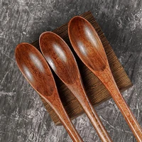 high quality natural wood spoon fork bamboo kitchen cooking dining soup tea honey coffee utensil tools soup teaspoon tableware