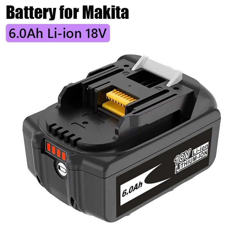 

BL1860 Rechargeable Battery 18V 6000mAh Lithium ion for Makita 18v Battery BL1840 BL1850 BL1830 BL1860B LXT 400+Charger