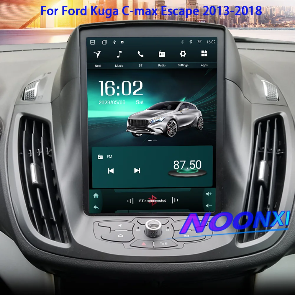 Автомобильный радиоприемник с экраном 10 4 дюйма Тесла для Ford Kuga Cmax C-max Escape 2013-2018