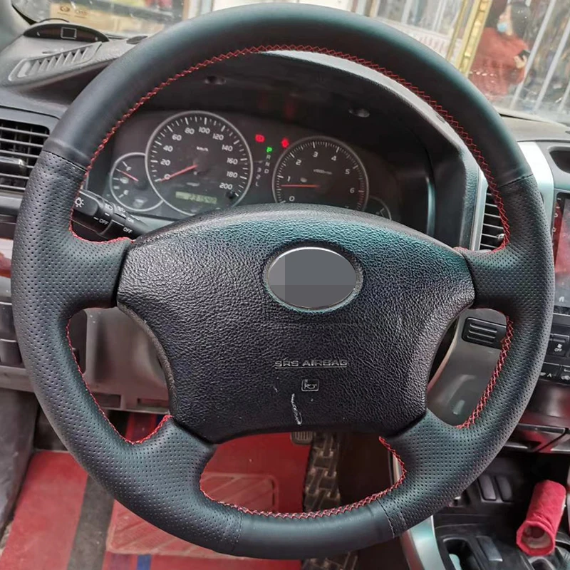

Чехол рулевого колеса ручной работы из натуральной кожи для Toyota Land Cruiser Prado 120 Land Cruiser 2003-2009