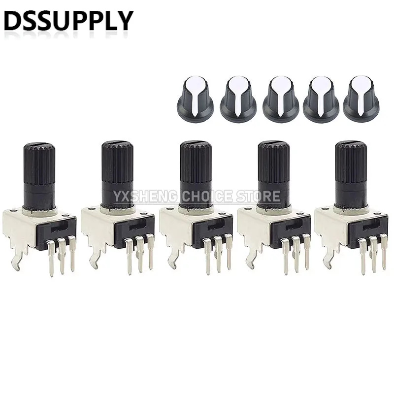 YXSHENG Вертикальный регулируемый резистор RV09 5-контактный поворотный потенциометр