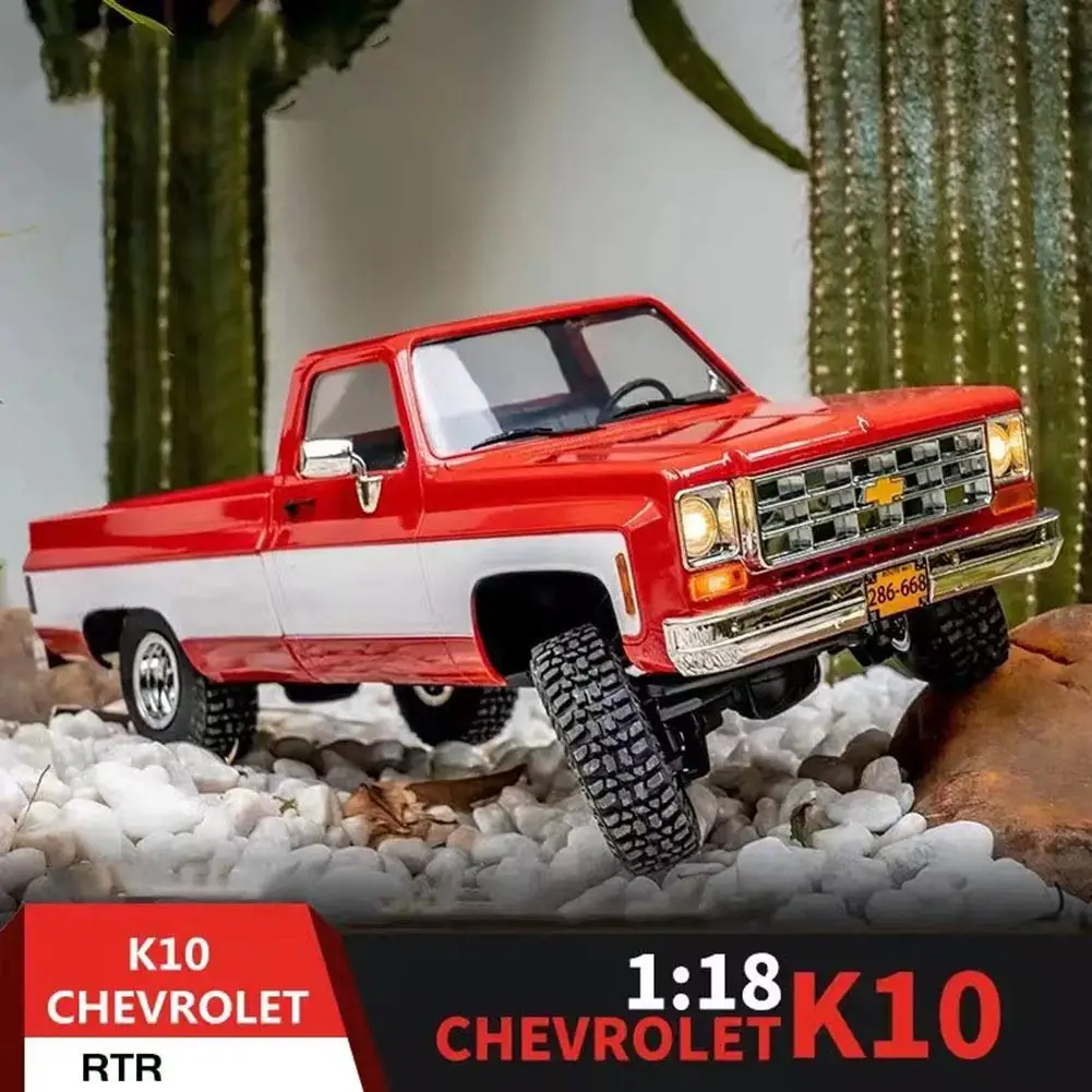 

Fms Rc Car Fms 1:18 Chevrolet K10 Pickup Truck Officially Authorized Classic Retro Off-road Climbing Rc Car Kids Toys Gift