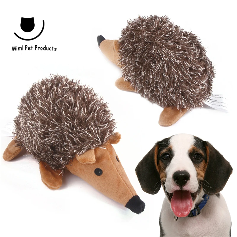 

Plush Dog Toys Hedgehog Shape Squeak Pet Molar Toy Puppy Chew Bite Resistant Interactive Sounding Toy Pet Accessories Supplies