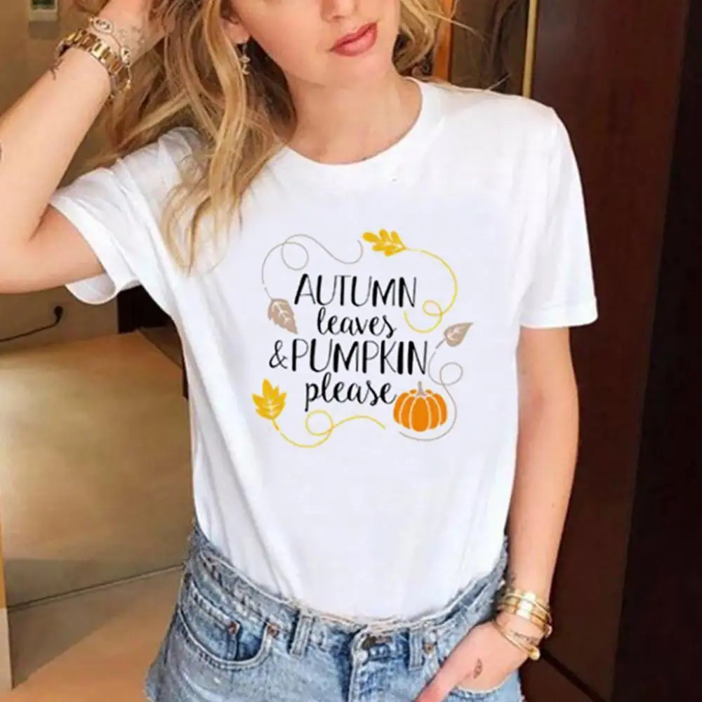 

Women Summer Fashion Halloween Pumpkin Loose Short Sleeve O Neck T-Shirt Top