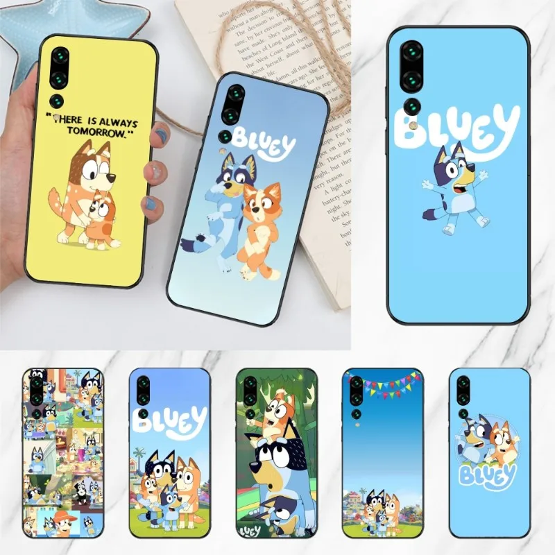 Фото Милый мультяшный чехол Blueys для телефона Huawei P50 P40 P30 Pro Lite P Smart 2021 2019 Magic 3, мягкий черный чехол для телефона №2