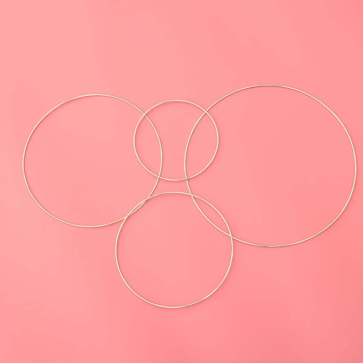 

4pcs Round Ring Metal Dreamcatcher Ring Creation Wreath Rings Cross Circle Ring Macrame Creations Ring