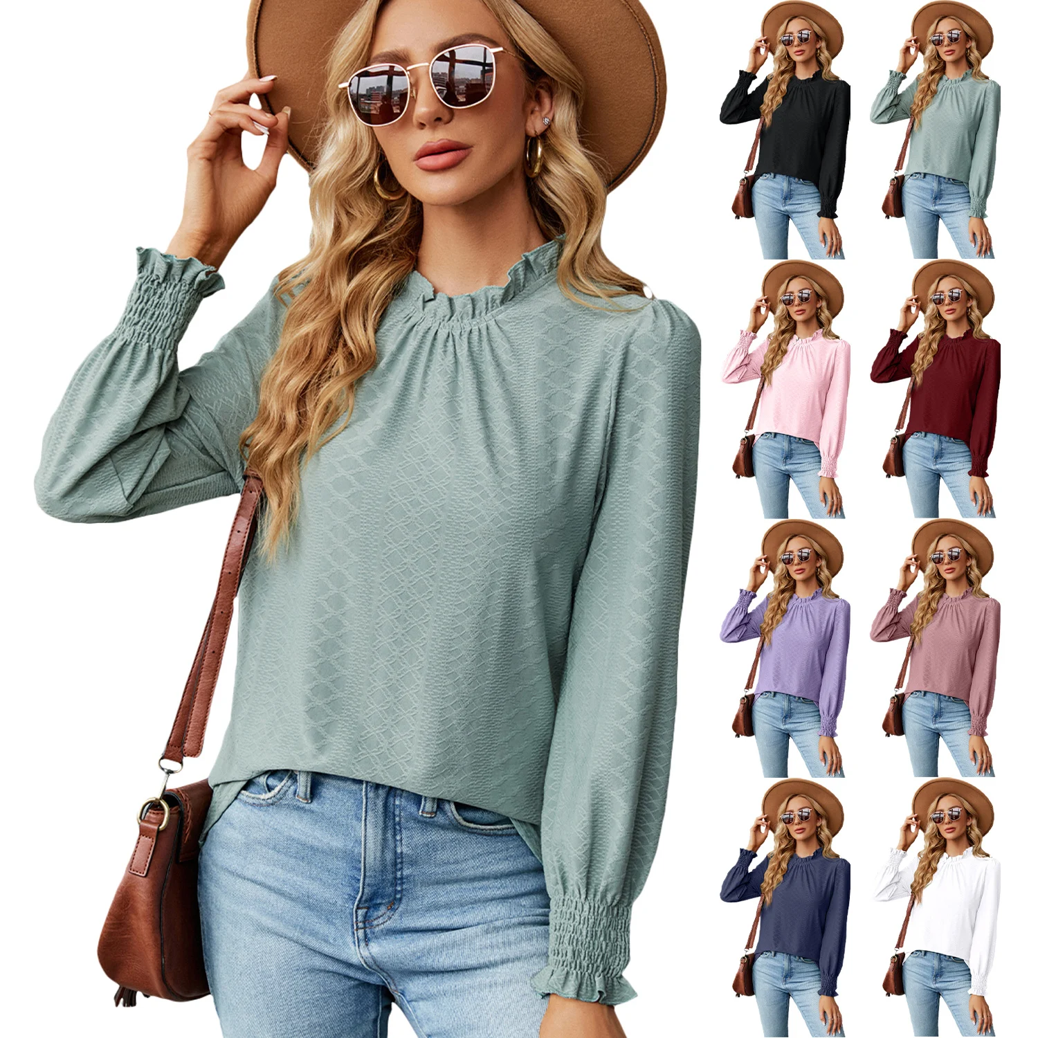 Модная женская блузка рубашки для женщин стильные топы с длинными рукавами