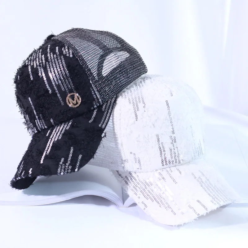 

Модная брендовая шляпа с блестками в Корейском стиле с бахромой, сетчатая шляпа с козырьком, сеточная шляпа для азиатских пар, цельная