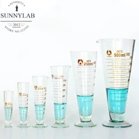 1pcs 5ml to 2000ml lab glass footed apothecary triangle measuring beaker conical graduated measuring cup with spout