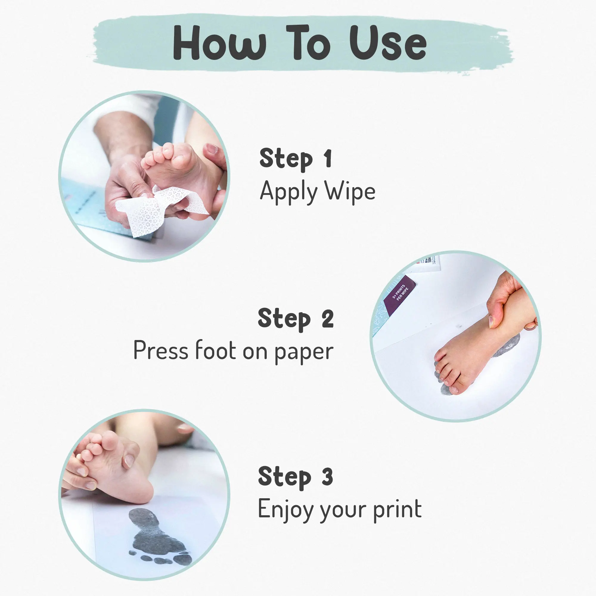 Набор Для Изготовления Черных Отпечатков Пальцев И Следов Детей — Бесчернильный