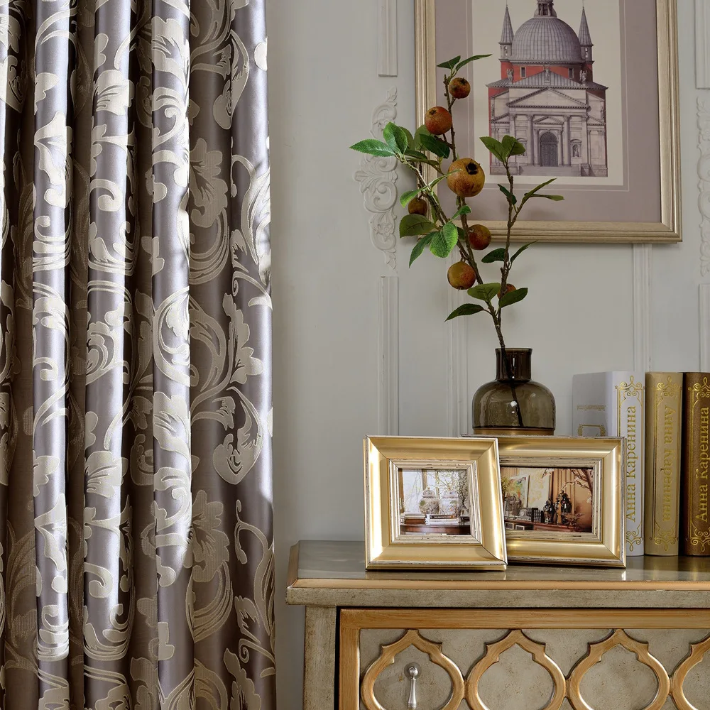 

Luxury Simple Modern Jacquard Curtain for Living Room Bedroom Windows Backdrop Blackout High-precision Curtain