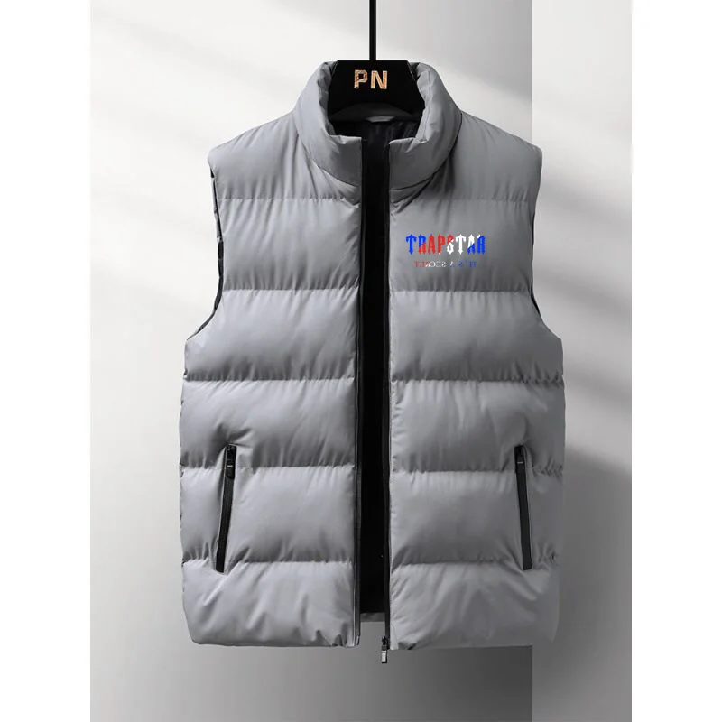 2022 TRAPSTAR Autumn Winter Fashion Zipper men's and women's down Jacket brand printed Sport Harajuku Casual Jacket
