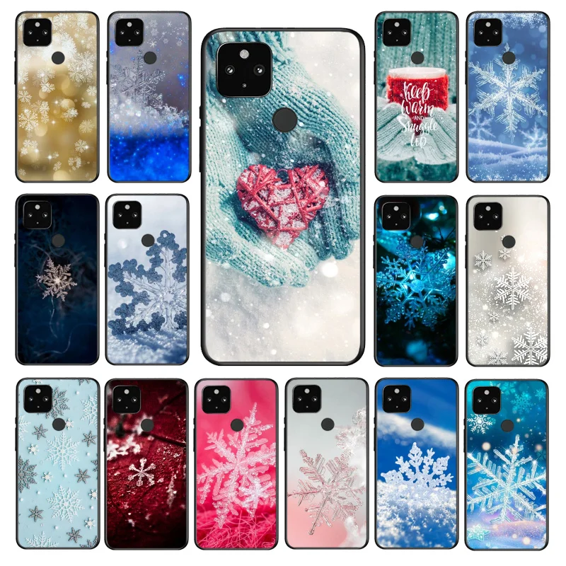 

New Hot Christmas Snowflake Phone Case for Google Pixel 7 Pro 7 6A 6 Pro 5A 4A 3A Pixel 4 XL Pixel 5 6 4 3 XL 3A XL 2 XL