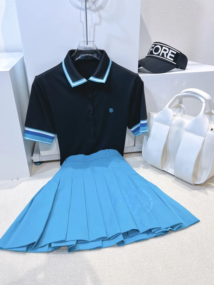 Новая Брендовая женская юбка для гольфа с высокой талией модная универсальная