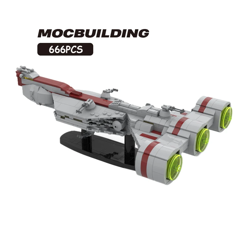 

MOC Building Blocks Republic Frigate Model DIY Assembled Bricks Space Series Wars Movie Fighter Aircraft Children Toys 666PCS
