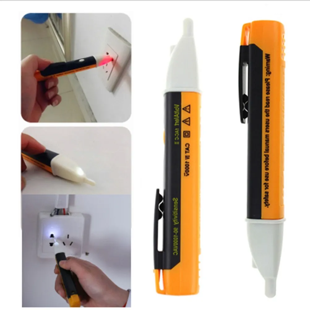 

1 Pcs LED Light Voltage Alert Pen AC-DC Voltage Test Pen 90-1000V Detectors Sensor Tester Ac Electrical Repair Tools