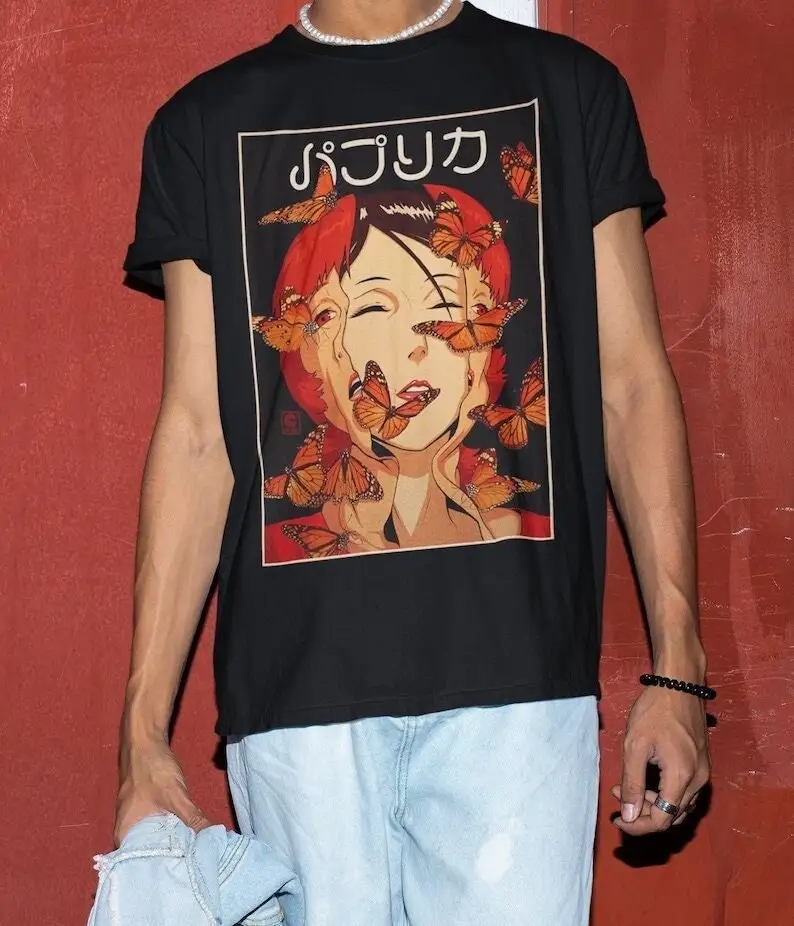 Unisex Paprika Anime T-Shirt Satoshi Kon Atsuko Chiba Shirt Perfect Blue Mima Kirigoe 90s Otaku Gift