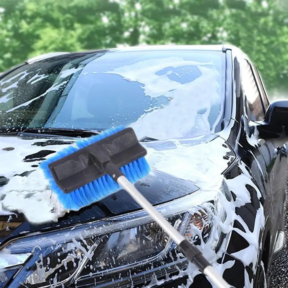 

Car Automatic Telescopic Long Rod Spray Water Car Wash Brush Mop Long Handle Telescopic Soft Brush For Car Wash Cleaning S2J4