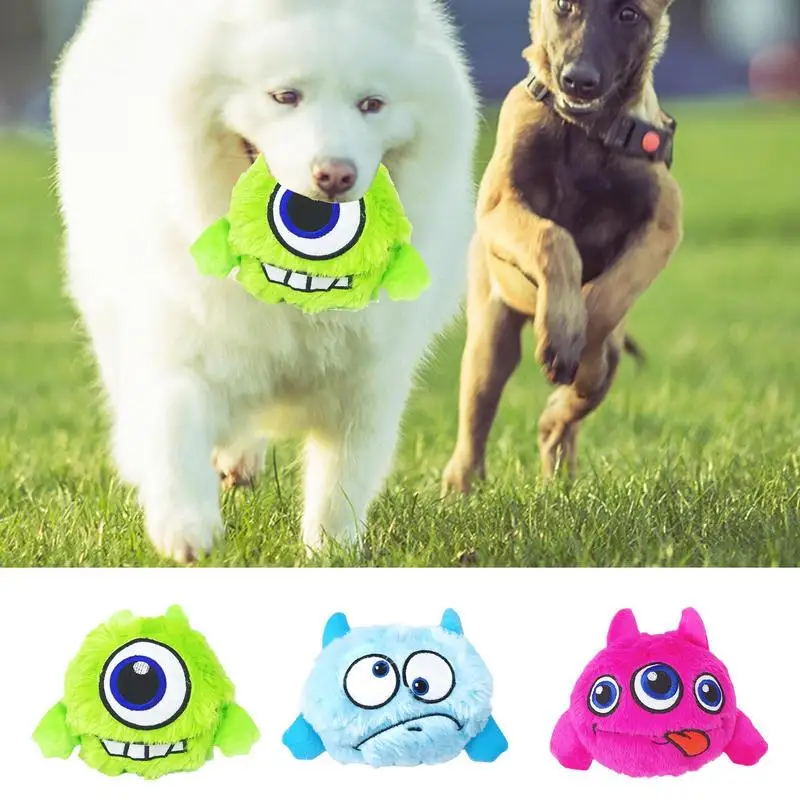 

Squeaky Dog Toy Pet Dog Plush Interactive Chewing Toy Puppy Teething Pet Dog Toys With 3Batteries Giggle Ball Shake Crazy Bouncy