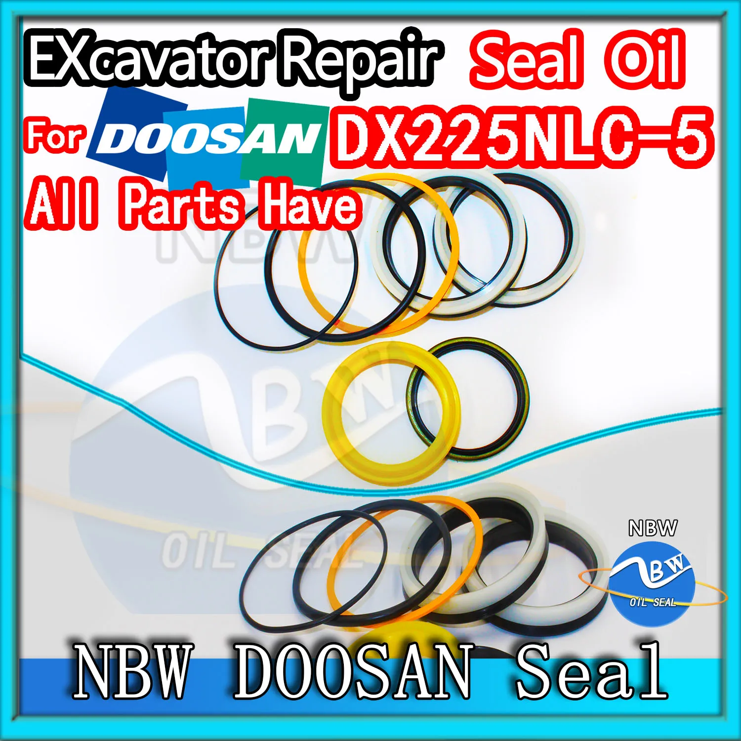 

For Doosan DX225NLC-5 Excavator Oil Seal Kit High Quality Repair DX225NLC 5 Maintenance Floating Rebuild Parts MOTOR Piston Rod