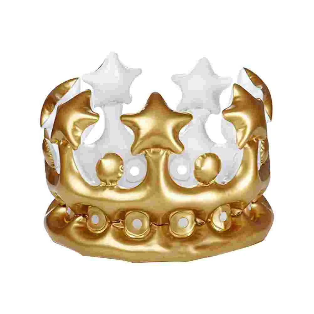 

Надувная Корона, золотой Свадебный декор, детская игрушка, имитация шапки, Детская форма, ПВХ новорожденный