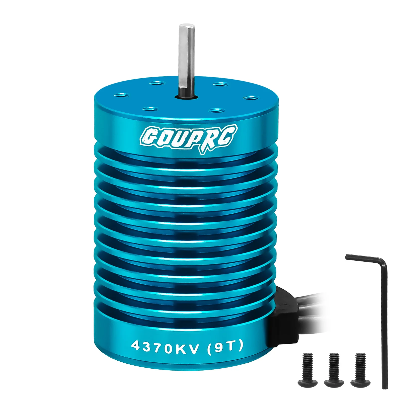 Фото GOUPRC S3650 9T 4370KV Бесщеточный двигатель, вал 3,175 мм для 1/10 RC автомобиля, грузовика, лодки №1