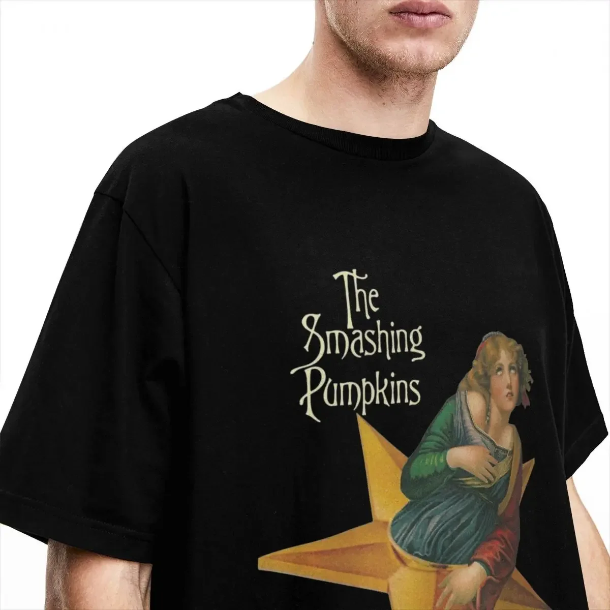 Фото Футболка The Smashing Pumpkins, футболка Beach Mellon Collie and the Infinite Sadness Y2K, хлопковая футболка для мужчин, топы-футболки №4