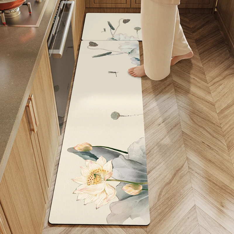 

Chinese Style LongStrip Floor Mat HouseholdKitchen FloorMat NonSlip Carpet Long StripFloorMat BathroomFloor Mat BalconyFloor Mat
