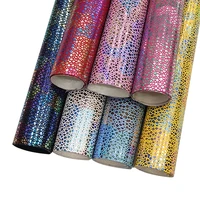 multicolored metallic embossed reflective pu faux leather fabric sheet for making coverhair bowdecorativecraft