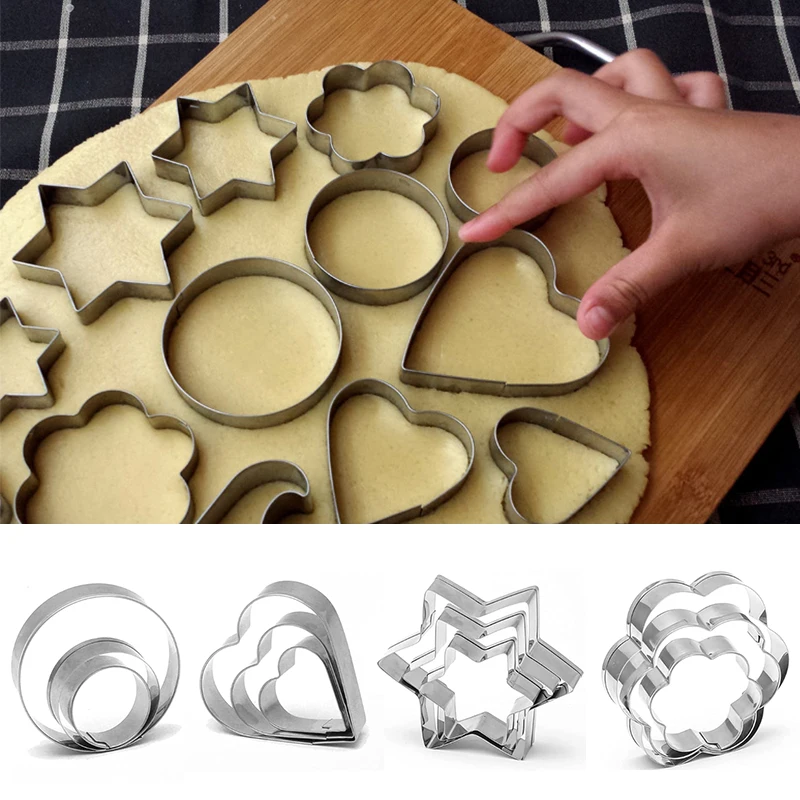 

Металлический Мини-резак для печенья, геометрические формы для печенья, набор для легкого прессования, форма для выпечки, кухонные инструменты