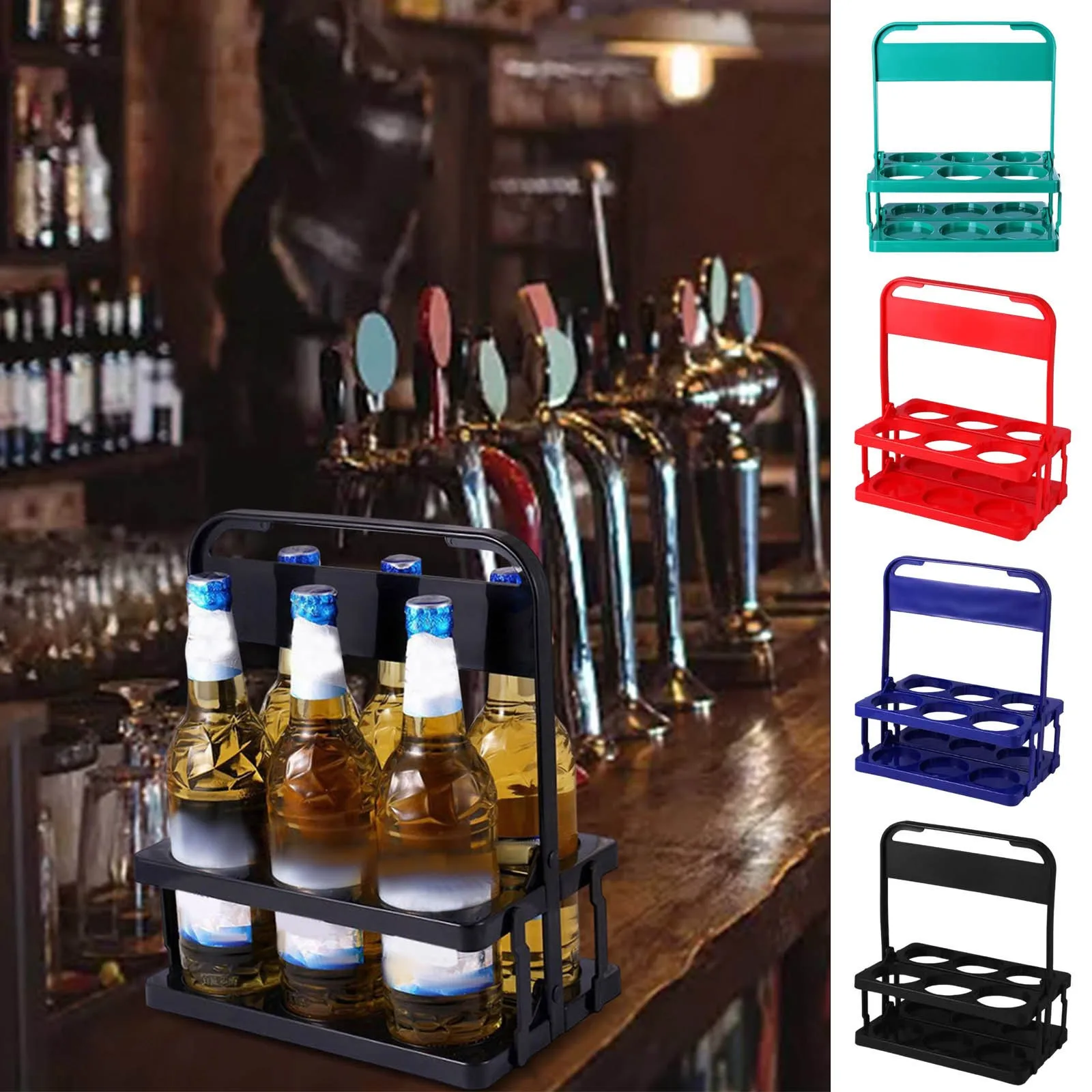 2 шт., складные силиконовые пакеты для хранения напитков, 6 отверстий