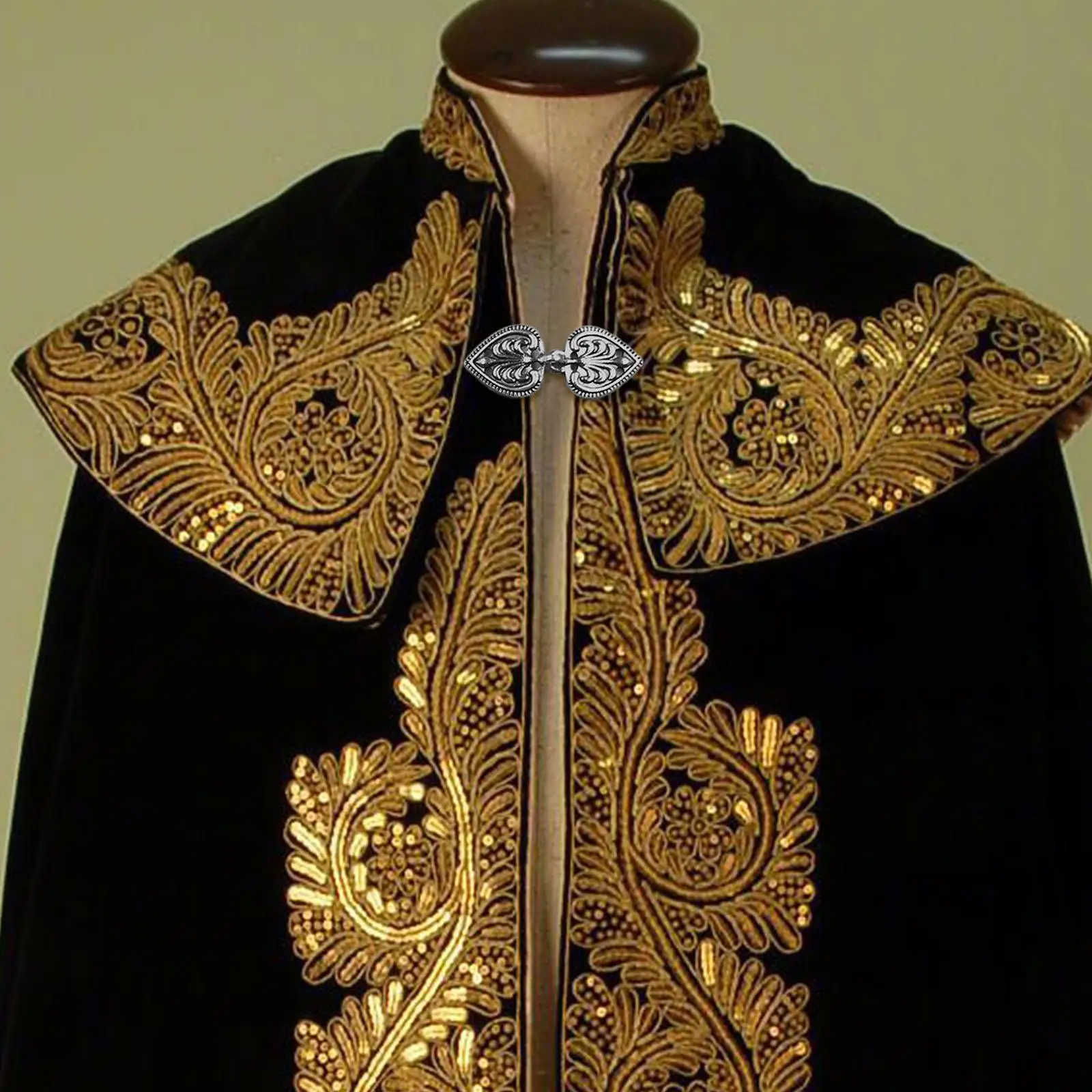 4 шт. средневековая накидка искусственный свитер воротник сплав винтажный стиль