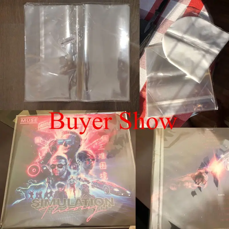 50 шт. самоклеящиеся полипропиленовые Чехлы для проигрывателя пластинок 12 дюймов