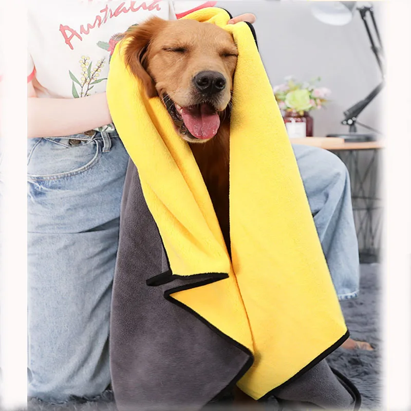 

Pet Towel Bath Absorbent Towel Soft Lint-free Dogs Cats Bath Towels Absorbent Quick-drying Small ThickTowel Special Pet Products