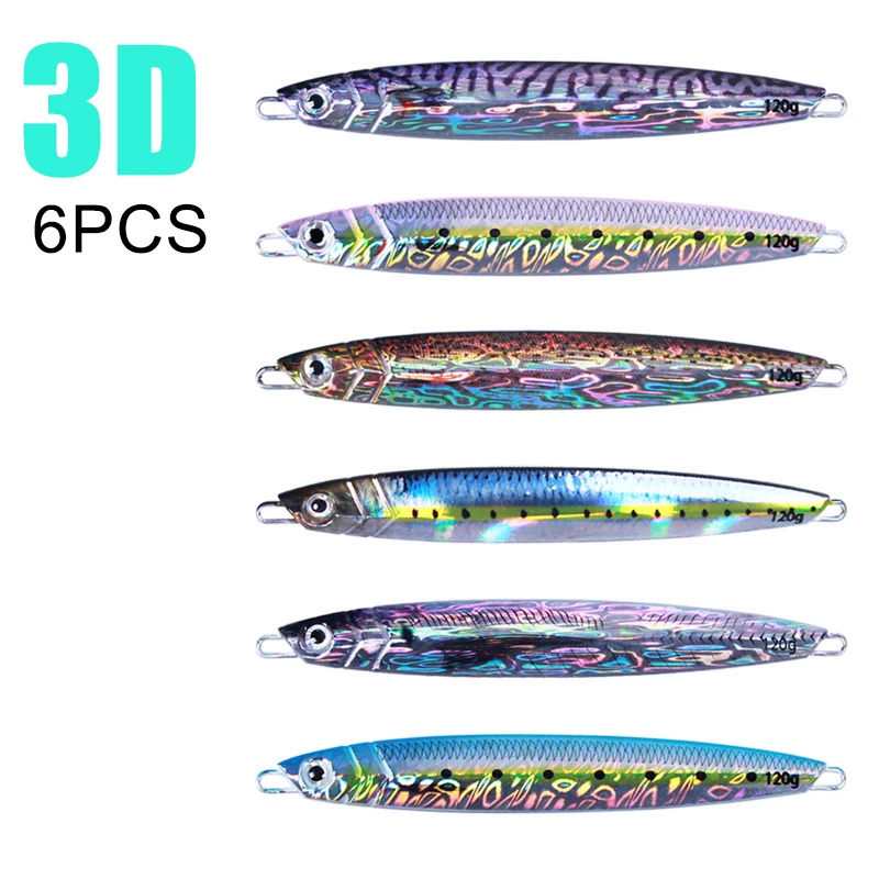 

6pcs Metal Spoon Jigs Carp Fishing Lure40g 60g 80g 100g 120g 150g 200g Crankbait Jig Spoons Wobbler Bait Sea Fishing Lures Pesca