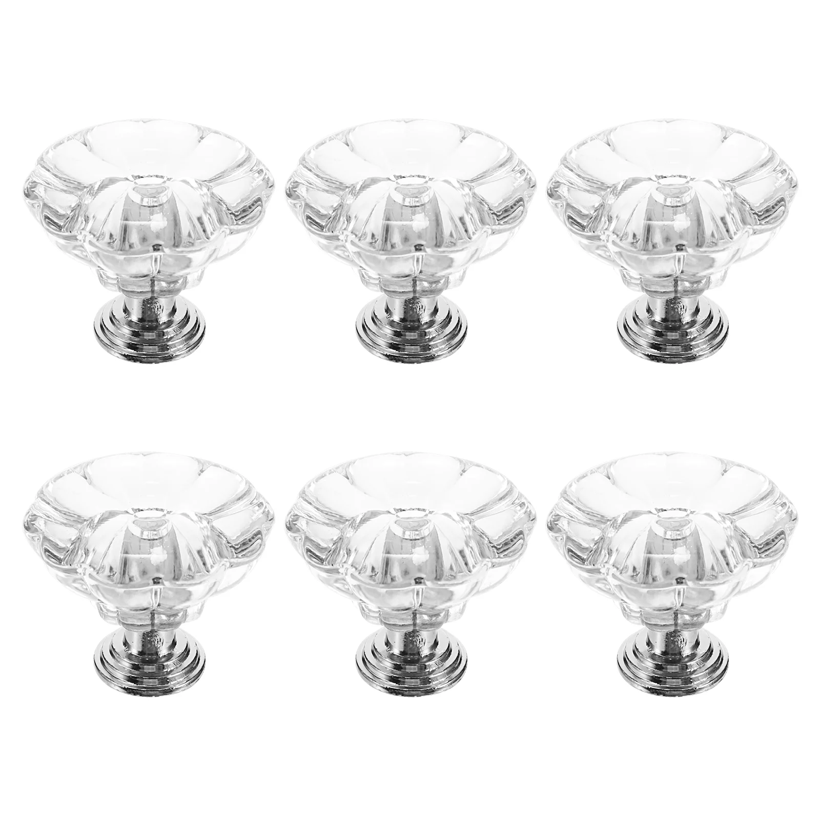 

6 Pcs Closet Knobs Armoire Wardrobe Dresser Handles Diamond Drawer Crystal Pulls