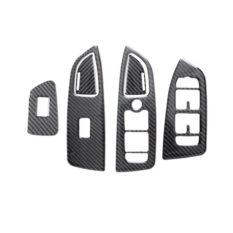 

Car Carbon Fiber Window Glass Lift Button Trim Switch Cover Door Armrest Panel Sticker for Volvo S90 S90L 2017-2019 LHD